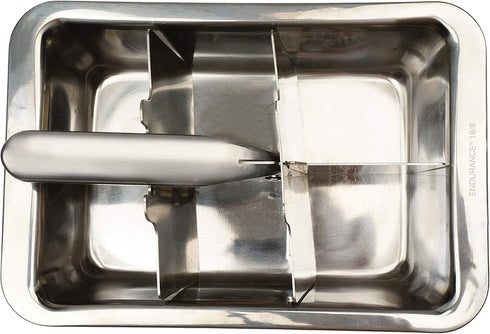 RSVP International Endurance Cocktail Collection, Retro Ice Cube Tray, Stainless Steel, Dishwasher Safe, 7.25x5x2.5"...