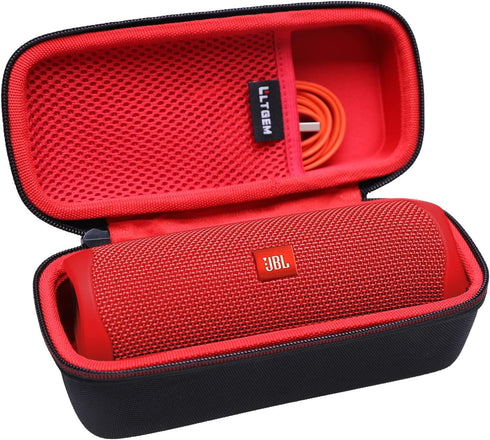 LTGEM EVA Hard Case for JBL FLIP 6 FLIP 5 Waterproof Portable Bluetooth Speaker - Travel Protective Carrying Storage Bag (Red)...