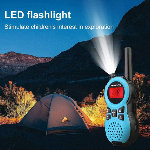 Retevis RT38 Walkie Talkies for Kids,Kids Toys for 6-12 Year Old Boy Girl,Mini Size USB Port,Long Range FRS Radio,Camping Hiking Outdoor(Blue 1 Pa...