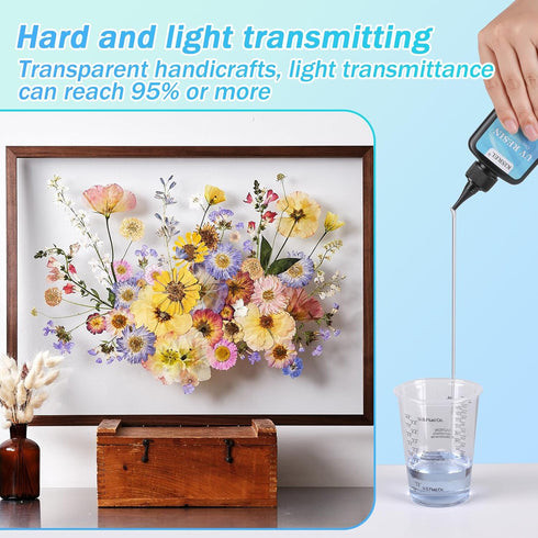 UV Resin 100g - Upgraded UV Resin Kit, Hard Type Crystal Clear Ultraviolet Curing UV Epoxy Resin for Craft Jewelry Making...
