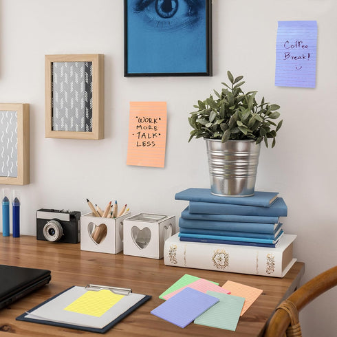 Mr. Pen- Lined Sticky Notes 4x6, 6 Pads, 45 Sheet/Pads, Morandi Colors, Sticky Notes with Lines, Sticky Note Pads, Sticky Pads, Sticky Notes Lined...
