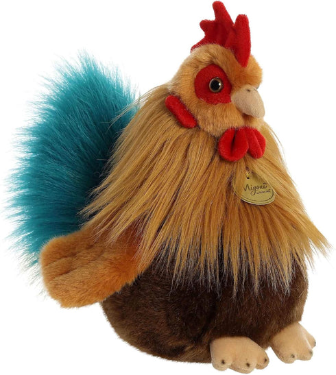 Aurora® Realistic Miyoni® Rooster Stuffed Animal - Lifelike Detail - Cherished Companionship - Brown 9 Inches...