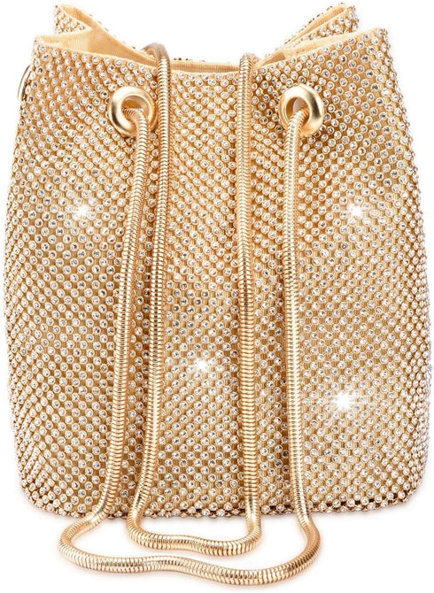 Women Rhinestones Crystal Clutch Mini Evening Bags Bucket Bag Party Prom Wedding Small Shoulder Cross-body Purses...