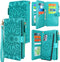 Harryshell Detachable Magnetic Zipper Wallet Leather Case with Cash Coin Pocket 12 Card Slots Holder Wrist Strap Lanyard for Samsung Galaxy A32 5G...