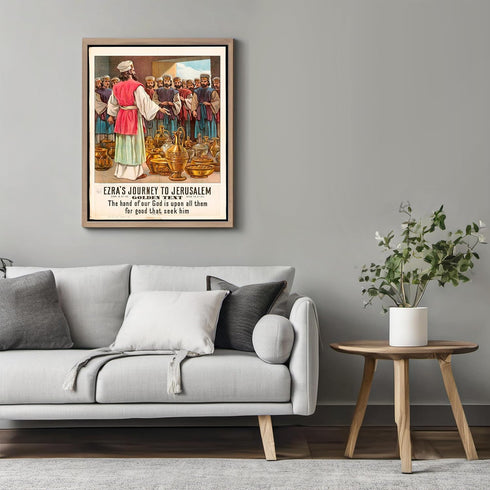 Posterizer 1 pcs-Ezra's journey to Jerusalem poster-Religious Posters-Gifts for Christians -Decor for Church, Sunday School Classroom- unframed wa...
