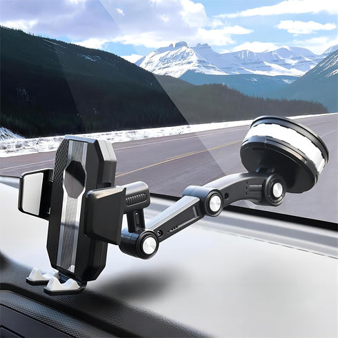 Car Phone Mount - Versatile Dashboard Suction Phone Holder, Perfect for Trucks and Cars - Universal Fit, Black Car Phone Holder...