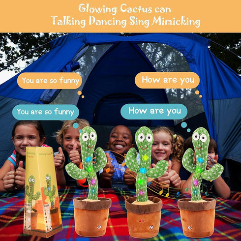Emoin Dancing Cactus Talking Cactus Toy, Cactus Baby Toy Singing Children's Song+Box,Mimicking Cactus Recording &Repeating What You Say,Electronic...