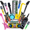 12 Pcs Inflatable Instruments,Inflatable Rock Star Toy Set,Inflatable Guitar,Blow up Guitar Inflatable Saxophone Inflatable Microphones Bass Lute ...