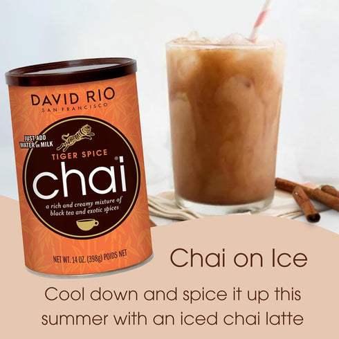Tiger Spice Chai Tea Latte Mix, 14 Oz, Black Tea, Organic Spices, Dairy Free, Serve Hot or Cold, Just Add Water or Milk, 14 Servings...