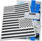 (Matte Black 4" x 7") Two US American Flag Decal Sticker Die-Cut Subdued Car Truck...