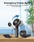 TUNISE Portable Handheld Fan, Portable Fan Rechargeable, 4000mAh, 180° Adjustable, 6 Speed Wind, Display Electricity in Real Time, USB Rechargeabl...