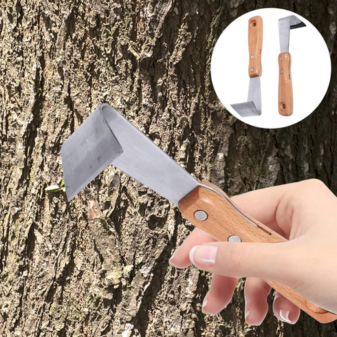 DOITOOL Felled Draw Shave Knife: 2pcs Bark Removal Tool Straight Drawing Knife Woodworking Tool Log Debarker Tool Bark Peeler Bark Stripping Tool...