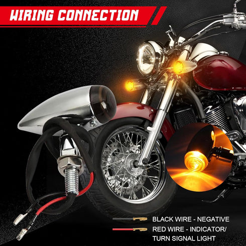 INNOGLOW Motorcycle Bullet Turn Signals Light Universal Front Rear Blinker Indicator for Suzuki Yamaha Kawasaki Harley Davidson Choppers/Cruisers ...