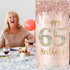 65th Birthday Decorations Door Banner for Women, Pink Rose Gold Happy 65 Birthday Backdrop Party Supplies, 65 Year Old Birthday Poster Door Cover ...