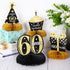 8 Piece 60th Birthday Decoration for Men Women 60th Birthday Centerpieces Honeycomb Table Centerpieces Cheers to 60 Years Table Toppers for Sixty ...