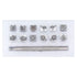 PH PandaHall 12pcs 10mm Zinc Alloy Leathercraft Metal Flower Pattern Stamps Punch Set Tool with 1pc Handle for Leather Craft Belt Bag Craft DIY Je...