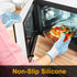 BBQ Gloves, Oven Gloves 1472? Extreme Heat Resistant, Grilling Gloves Silicone Non-Slip Oven Mitts, Kitchen Gloves for BBQ, Grilling, Cooking, Bak...