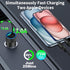 ?MFi Certified?iPhone 15 Fast Car Charger, Braveridge 75W Dual USB-C PD&QC Car Power Cigarette Lighter USB Car Charger Adapter with 6FT Type-C Cab...