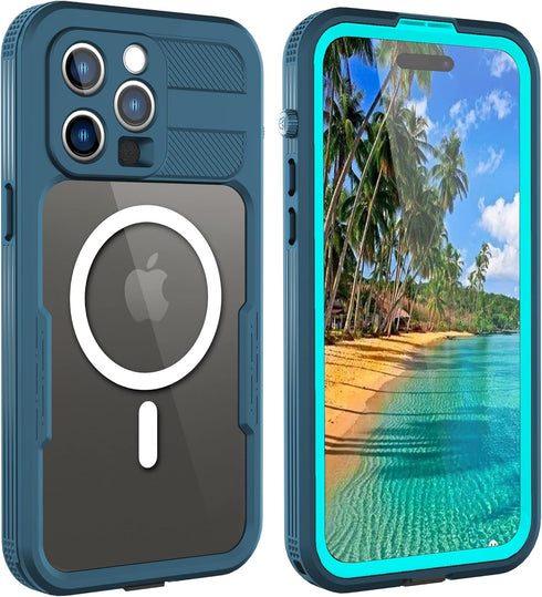 iPhone 14 Pro Max Case Compatible with MagSafe,Magnetic Waterproof DropProof DirtProof Snowproof Anti-Scratch Heavy Duty Protection Built in Scree...