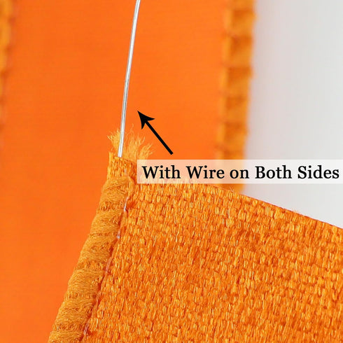 MEEDEE Orange Velvet Ribbon 1 Inch Velvet Wired Ribbon 25 Yards Crushed Velvet Ribbon Velvet Christmas Ribbon Burnt Orange Velvet Ribbon for Chris...