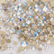 Dowarm 2650PCS Glue Fix Glass Flat Back Crystal Rhinestones, 6 Sizes 1.5mm 2mm 2.8mm 4mm 4.8mm 6.5mm, Non Hotfix Flatback Crystals for Crafts Nail...