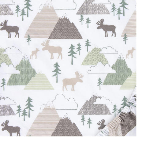 Trend Lab Mountain Baby Changing Pad Cover 100% Cotton Cover for Baby Nursery, Fits A 16 in x 32 in Standard Changing Pad...