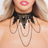 5 Set Halloween Black Necklaces Lace Neck Choker Steampunk Goth Gothic Neck Chain Collar Elegant Pendant for Wedding Party Cosplay Christmas...