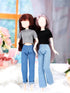 Bencailor 8 Pieces Doll Clothes 11.5 Inch Girl Doll Accessories Cotton Elf Sweaters Denim Pant Regular Outfit Doll Clothing(T Shirt)...