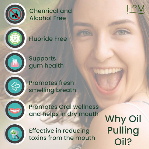 Smile Tantra Oil Pulling with Cardamom & Holy Basil Essential Oils for Oral Health, Healthy Teeth & Gums, Alcohol Free Mouthwash, Teeth Whitening,...