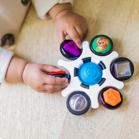 Baby Einstein Curiosity Clutch Fidget Sensory Toy and Pop It Rattle, BPA Free Infant Teether, Age 3 Months+, Multicolored...