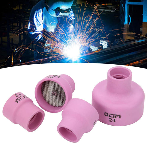 Alumina Torch Gas Lens Kit, Long Service Life Ceramic Welding Cup Set, for Welding Equipment Industrial Supplies WP?171826 TIG Welding Torch...