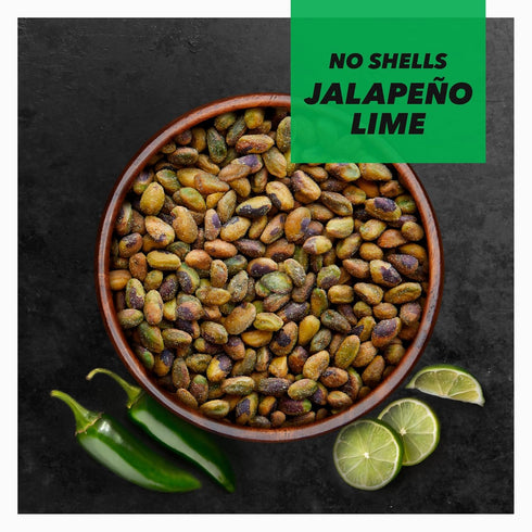 Wonderful Pistachios No Shells, Jalapeño Lime, 11 Ounce Bag, Protein Snack, Pantry Staple...