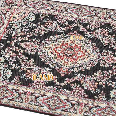 iLAND Miniature Dollhouse Accessories Victorian of Woven Dollhouse Rug 9.4” x 5.7” 9.2" x 1.8" for Dollhouse Furniture on 1/12 Scale and Dolls 3” ...