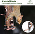 Kingsyard Metal Bird Feeders for Outdoors Hanging, Extra Thick Tube Bird Feeder w/Steel Hanger & 4-Port, 15 inch, Chew-Proof, Weather and Water Re...