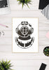 Navy Dive Helmet Stencil, Diver Helmet 8.5 x 11 Custom Stencil, Perfect for Maritime Art & DIY Projects...