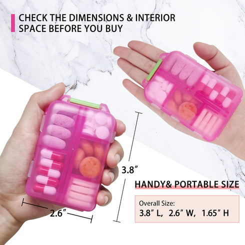 Large Pill Organizer with Medicine Labels Travel Daily Pill Container Mini Medication Organizer Storage Pill Organizer Pill Case 7 Day Pill Organi...