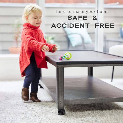Bebe Earth - Baby Proofing Edge and Corner Guard Protector Set (16 Corners) - Safety Bumpers - Child Proof Furniture and Tables - Pre-Taped Bumper...
