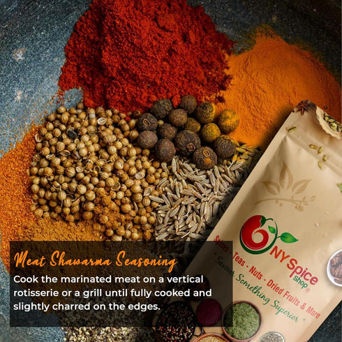 NY Spice Shop Meat Shawarma Seasoning - Authentic Mediterranean Blend Grilling Spices for Meat - Fresh Middle Eastern Spice Mix for Shawarma – 6 O...