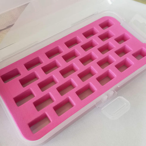 HONEYSEW Set of 2 Bobbin Box Organizers Sewing Machine bobbins Holder Contain 28 bobbins Storage Case...
