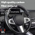 Generic Car Steering Wheel Cover Matte Carbon Fiber 2-3pcs, Steering Wheel Wrap Set Non-Slip Protector Interior Decoration 14.5"" to 16"" Steering...