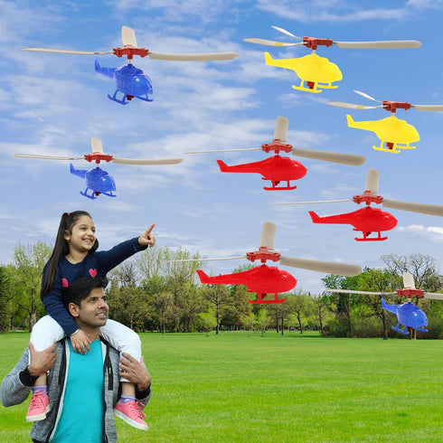 8 Pack Planes Toys Flying Toy Helicopter for Kids Toddlers, 360° Rotating Helicopter Airplane Toys for Boys Girls, Bulk Toys Party Favors Classroo...