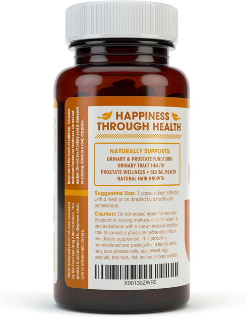 1000mg Saw Palmetto Prostate Supplement, Berry Power + Extract - Maximum Strength to Promote Prostate Heath, Reduce Frequent Urination and Block D...