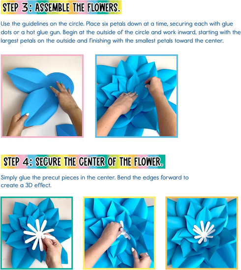 Carson Dellosa Creatively Inspired 3D Flower Bulletin Board Decorations, Orange, Yellow, and Pink Flower, Paper Flowers Decorations for Wall, Flow...