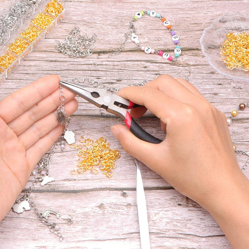 Jump Rings for Jewelry Making Kit, 1200 pcs Open Jump Rings Jewelry Repair Kit for Necklace Bracelet, Lobster Clasps and Closures Repair Supplies ...
