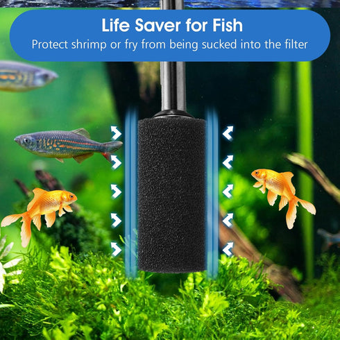 6 Pack Pre-Filter Sponge Fish Tank Filter Accessories Replacement Foam Cover Aquarium Sponge Filter for Shrimp,Fry Fish,Pond,Aquarium...