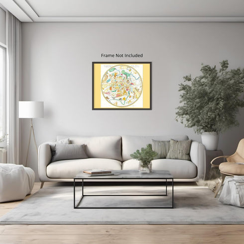 Posterizer 1 pcs-vintage star charts of north pole by Bode-Astrology & Zodiac Art-Astronomy & Celestial Art-Gift for Steampunk and Astrology Lover...