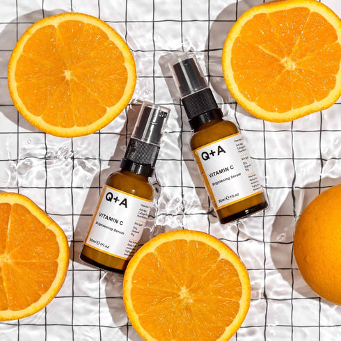 Q+A Vitamin C Brightening Serum, Brighten and Refresh your Skin with this Antioxidant-rich and Hydrating Hybrid Face Serum, 30ml...