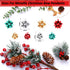 CEALXHENY 25PCS Christmas Charms for Jewelry Making Red Green Xmas Bow Charm Pendants for DIY Earring Bracelet Necklaces Holiday Clothes Sewing Ba...