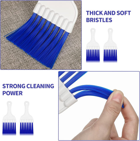 8 Packs Air Conditioner Condenser Cleaning Brush Refrigerator Coil Brush HVAC Coil Cleaner Brush Small Plastic Whisk Brush (Blue)...