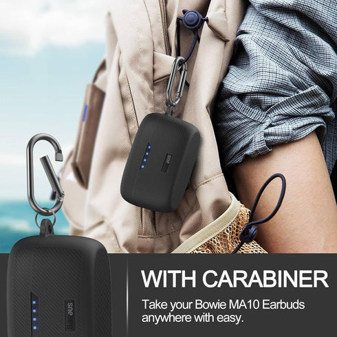 for Baseus Bowie MA10 Case, Silicone Case for Bowie MA10 Bluetooth Earbuds, Anti-Scrach Shockproof Protective Cover for Baseus MA10 Wireless Earbu...
